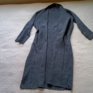 ZARA Knit Long open cardigan black white Size M